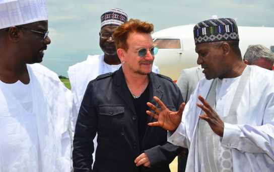 Photo of Aliko Dangote and Irish Musician Bono Pay Official Visit to Maiduguri